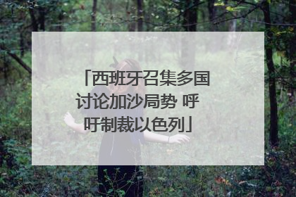 西班牙召集多国讨论加沙局势 呼吁制裁以色列